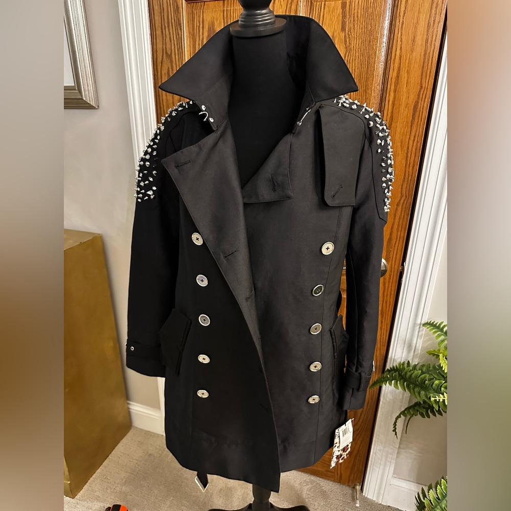 Sam Edelman embellished trench coat.